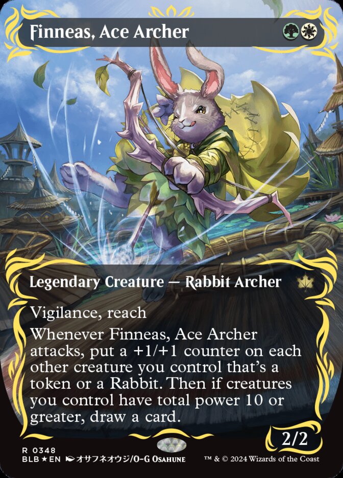 Finneas, Ace Archer <borderless - raised foil> [BLB] (F)