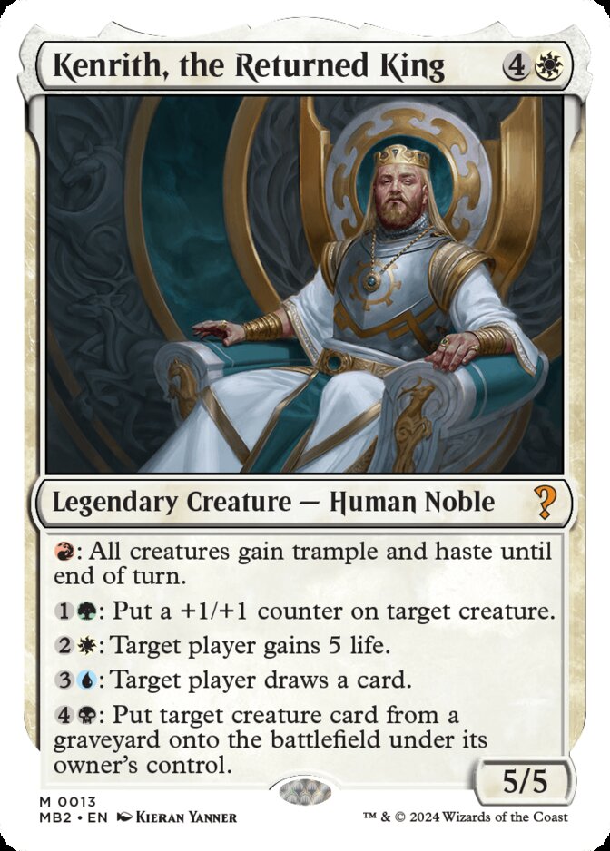 Kenrith, the Returned King <White-Bordered> [MB2]