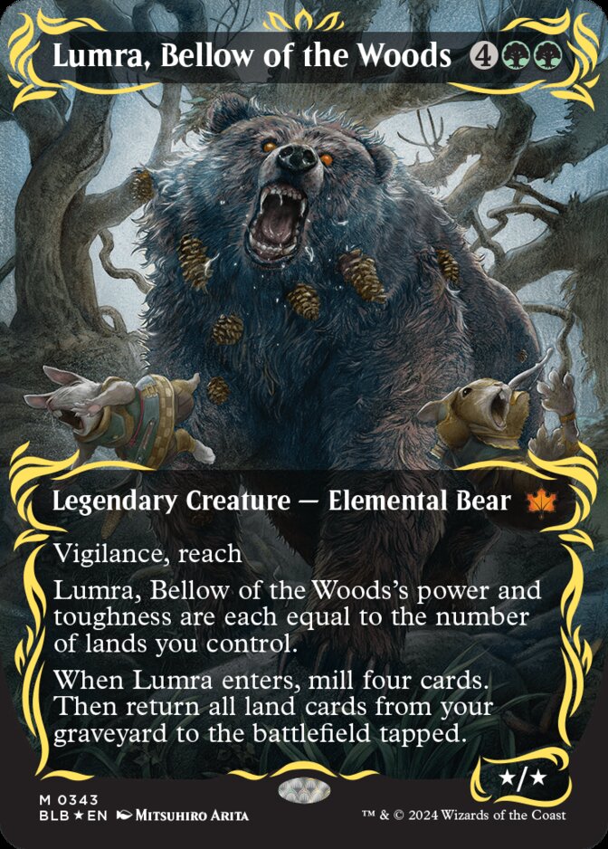 Lumra, Bellow of the Woods <borderless - raised foil> [BLB] (F)