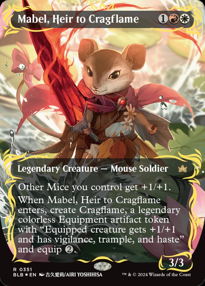 Mabel, Heir to Cragflame <borderless - raised foil> [BLB] (F)