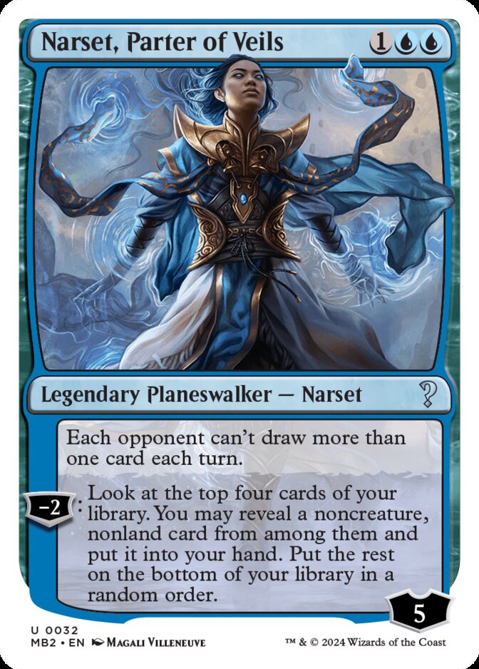 Narset, Parter of Veils <White-Bordered> [MB2]