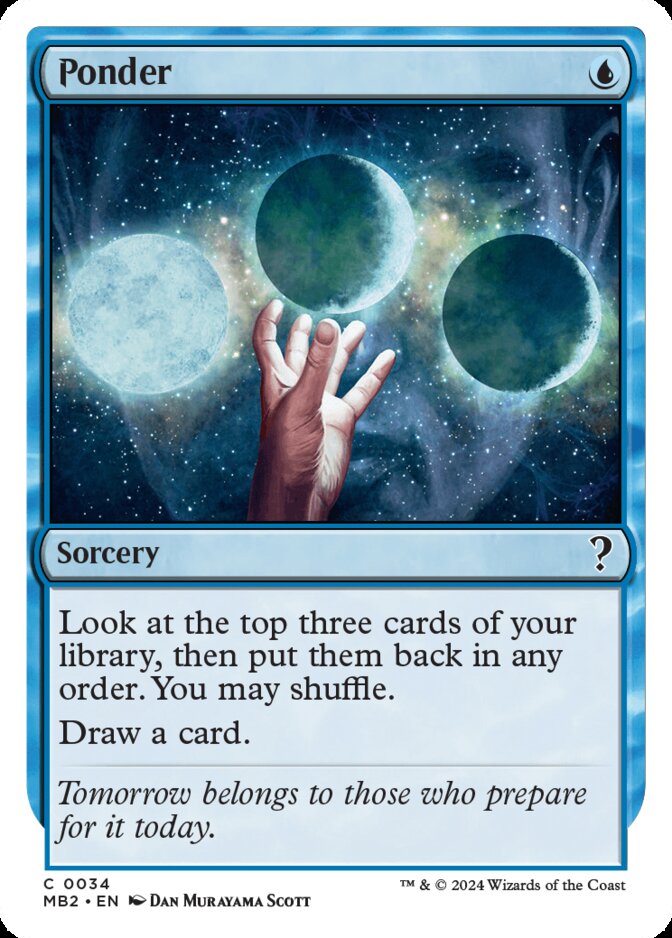 Ponder <White-Bordered> [MB2]