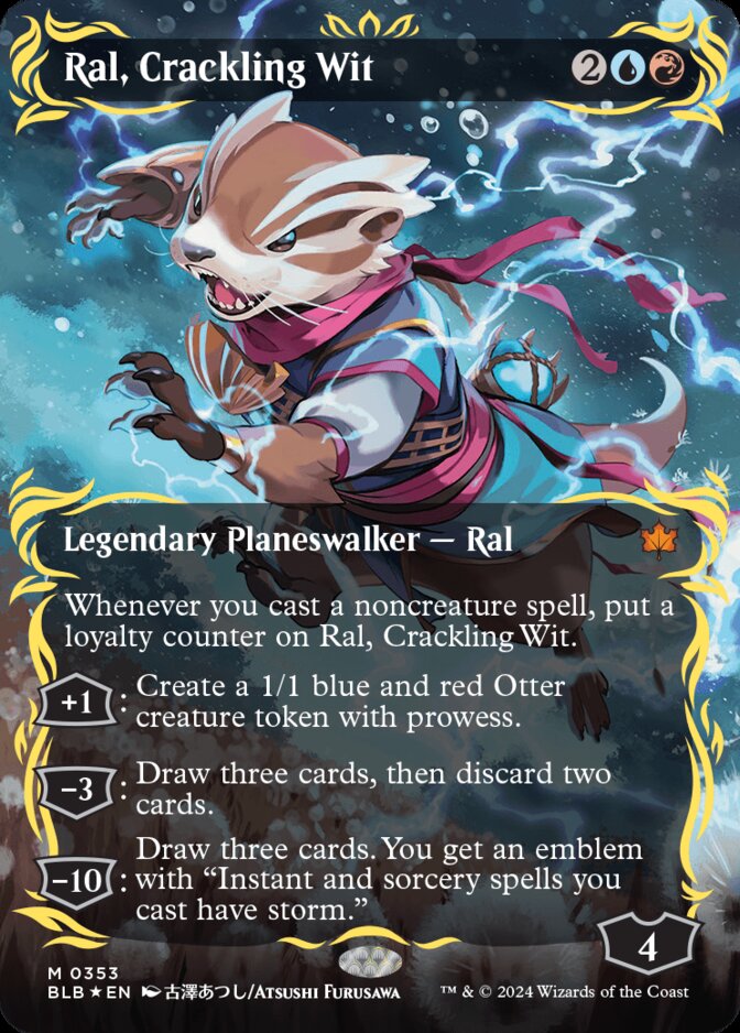 Ral, Crackling Wit <borderless anime - raised foil> [BLB] (F)