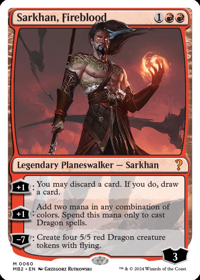 Sarkhan, Fireblood <White-Bordered> [MB2]